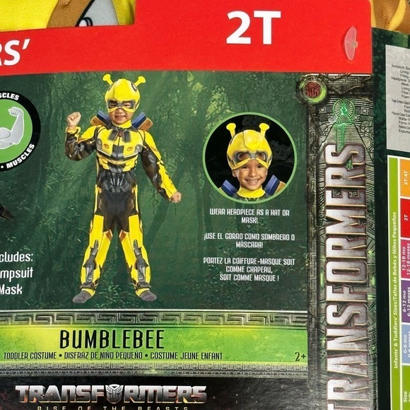 Transformers Bumble Bee Costume | 2T | Yellow & Black by Disguise - Picture 3 of 3